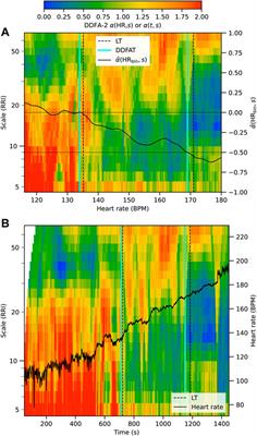 Estimation of physiological exercise thresholds based on dynamical correlation properties of heart rate variability